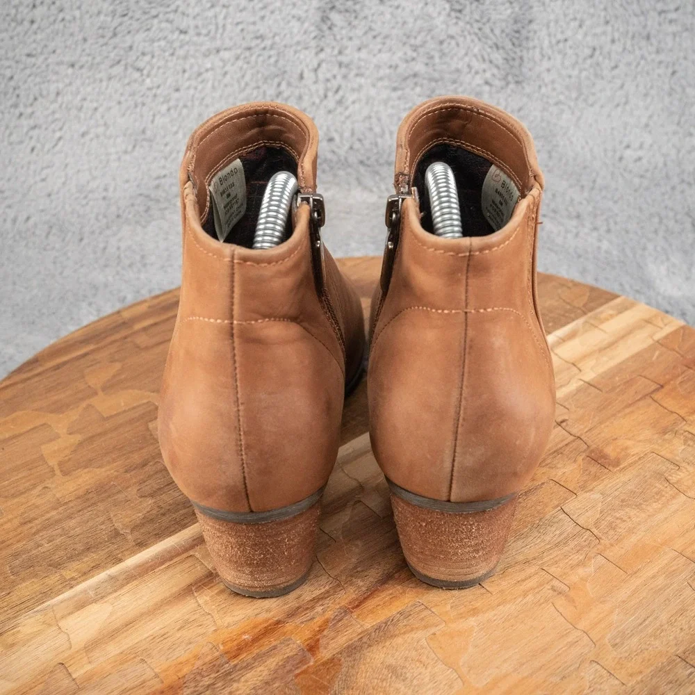 Blondo‎ Boots Valli Cognac Nubuck Waterproof Ankle Booties Sz 8 Boot